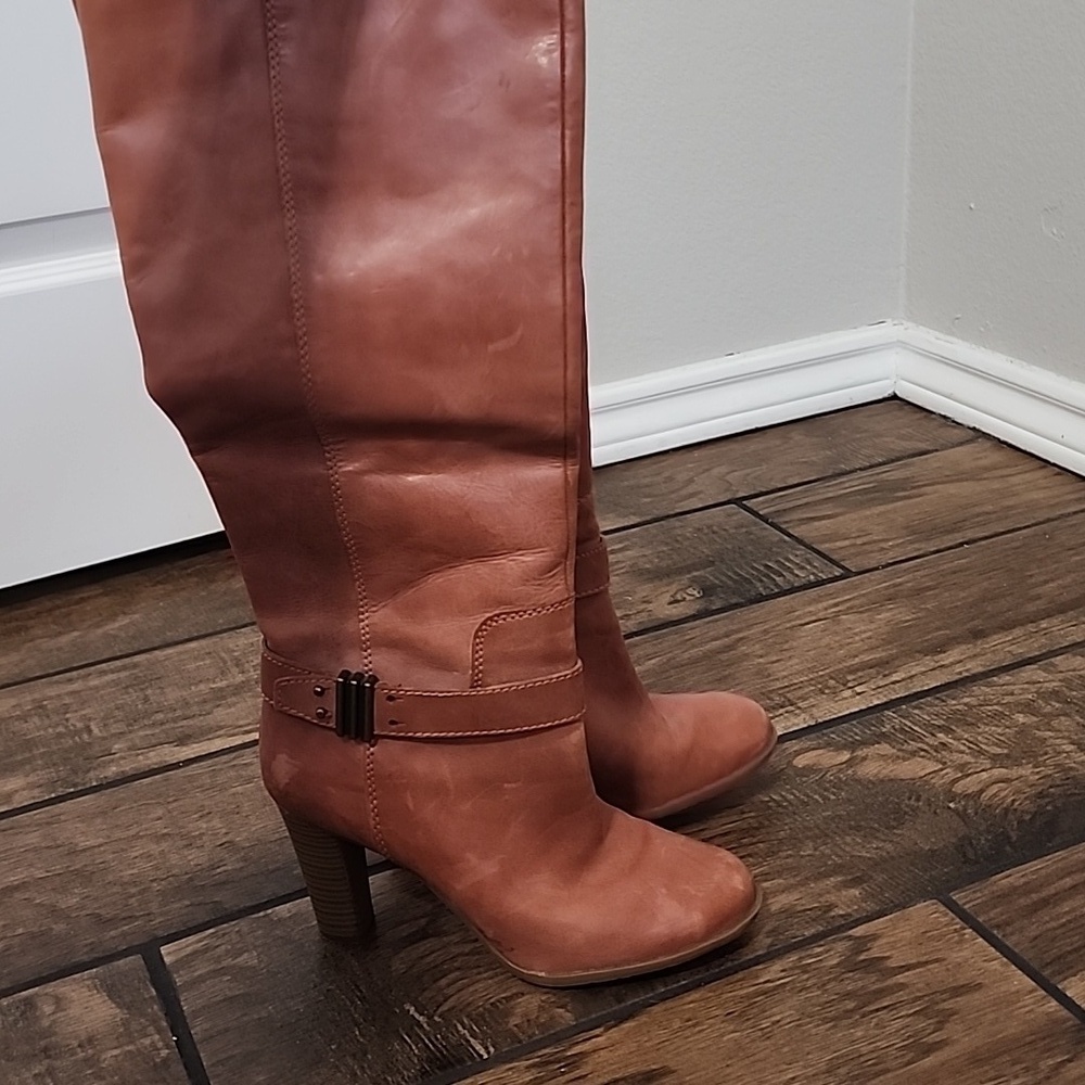 Enzo Angiolini Women’s Easumilo Brown Leather Tall Riding Boots Size 7.5​​​​​